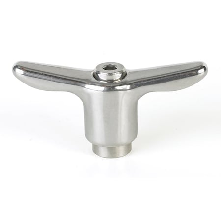 Stainless Steel Adjustable Handle, T-Handle Design, M10 Internal Thread, 92mm Handle Diameter